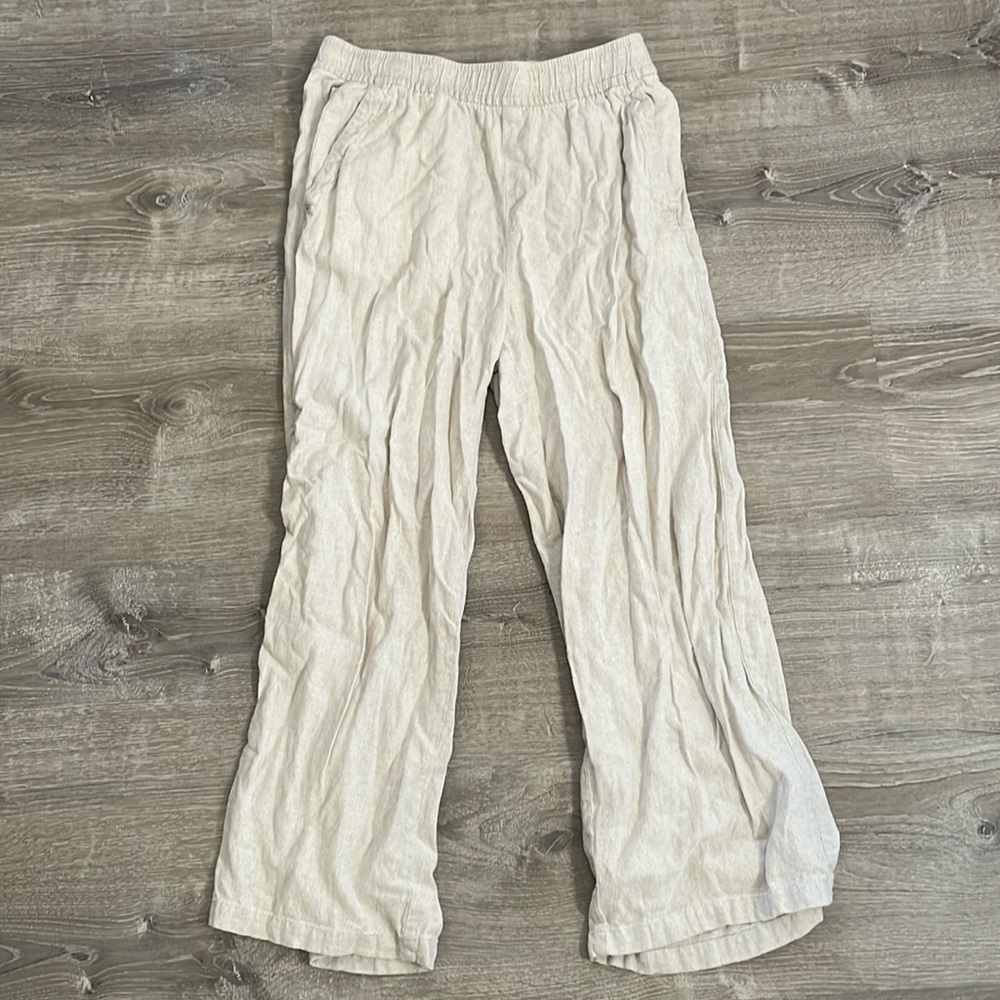 Old navy wide leg linen pants size medium